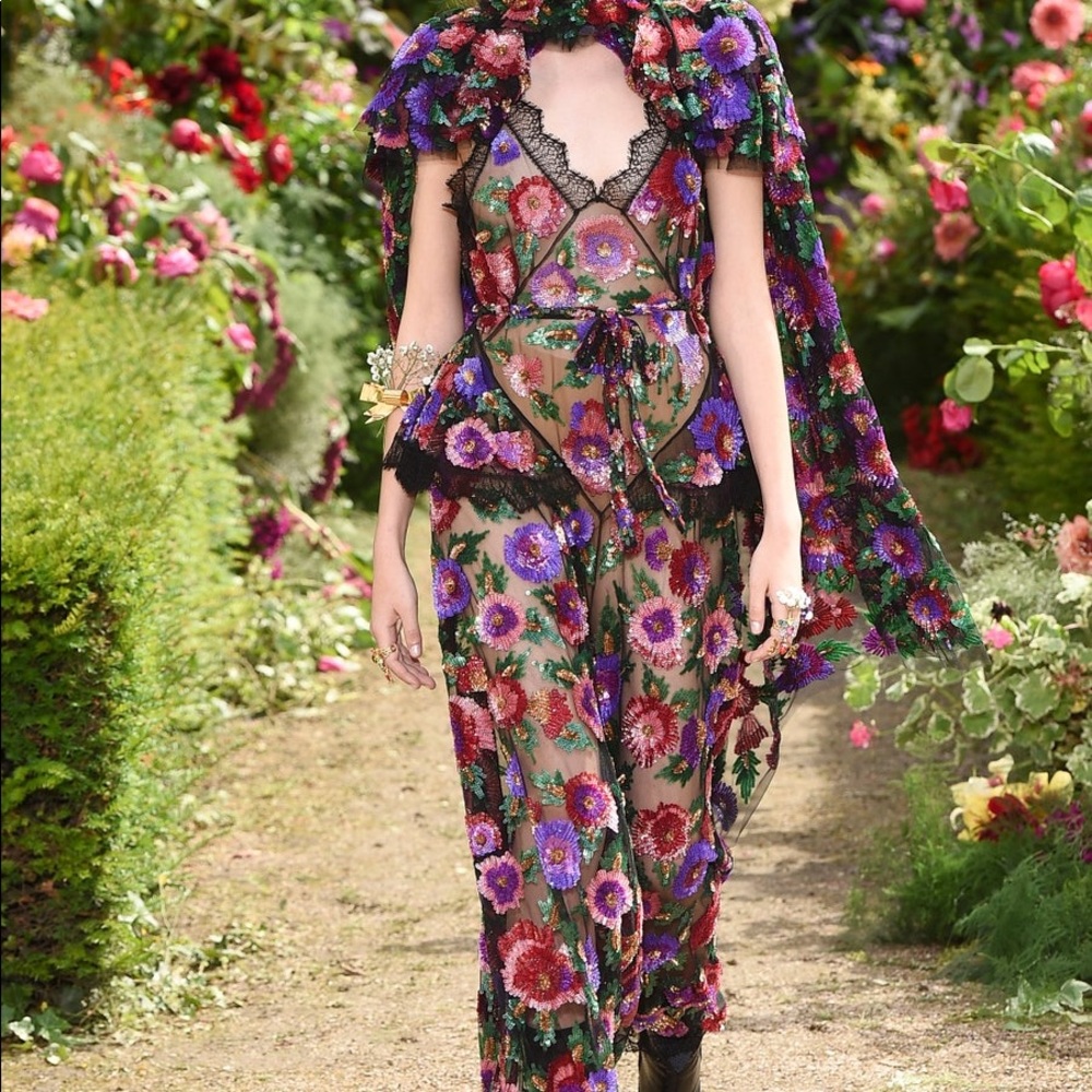 *RUNWAY* RODARTE Sequin Embroidered Jumpsuit